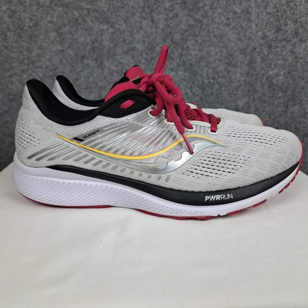 Saucony Guide 14 Womens 10.5  Alloy Cherry Running Shoes PWRRUN Formfit Sneakers